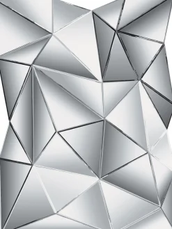 Lustro wiszące Prisma 140x105 cm srebrne