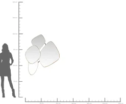 Lustro wiszące Shapes 130x105 cm złote