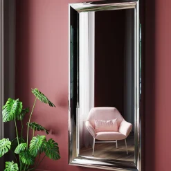 Lustro wiszące Soft Beauty 207x99 cm srebrne