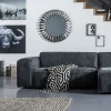 Lustro wiszące Sprocket ∅92 cm srebrne