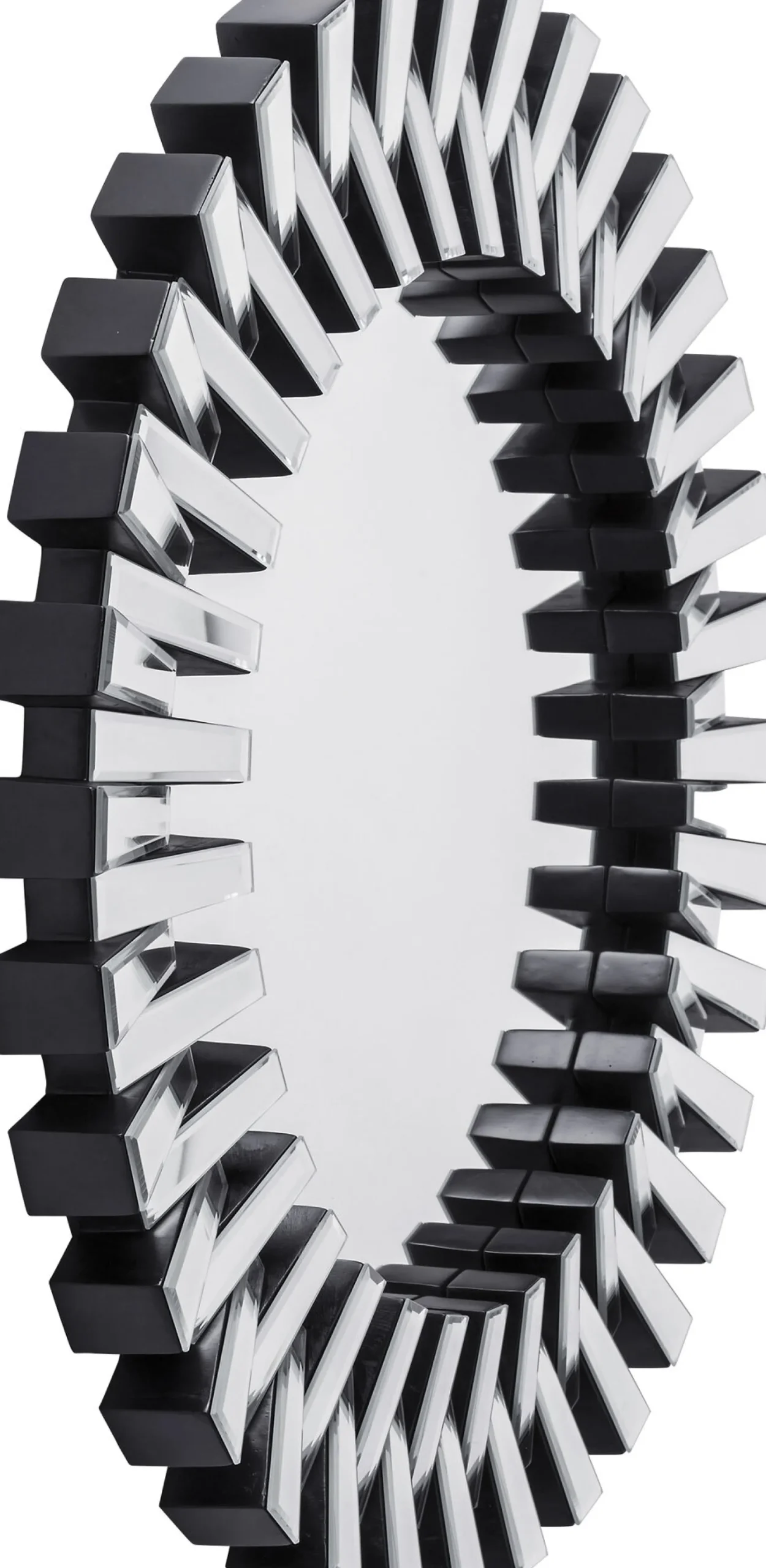Lustro wiszące Sprocket ∅92 cm srebrne