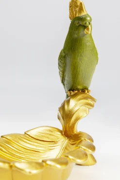 Miseczka dekoracyjna Parrot Guard 21x14 cm zielono-złota
