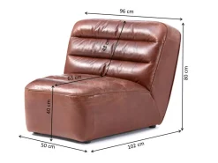 Moduł Modi Curl Cognac 80cm