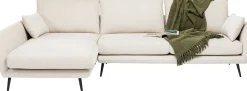 Narożnik Amalfi 275x159 cm kremowy lewy