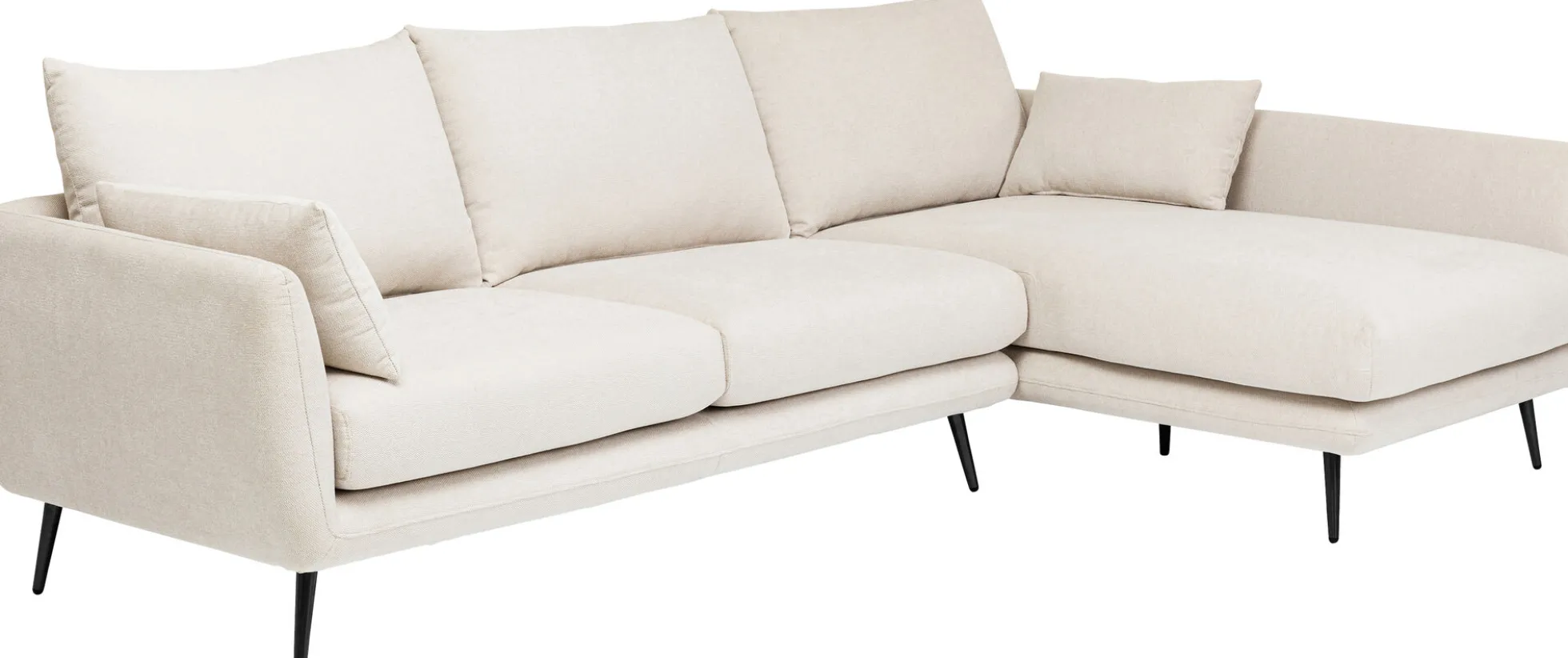 Narożnik Amalfi 275x159 cm kremowy prawy