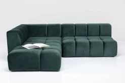 Narożnik Belami 265x210 cm ciemnozielony lewy
