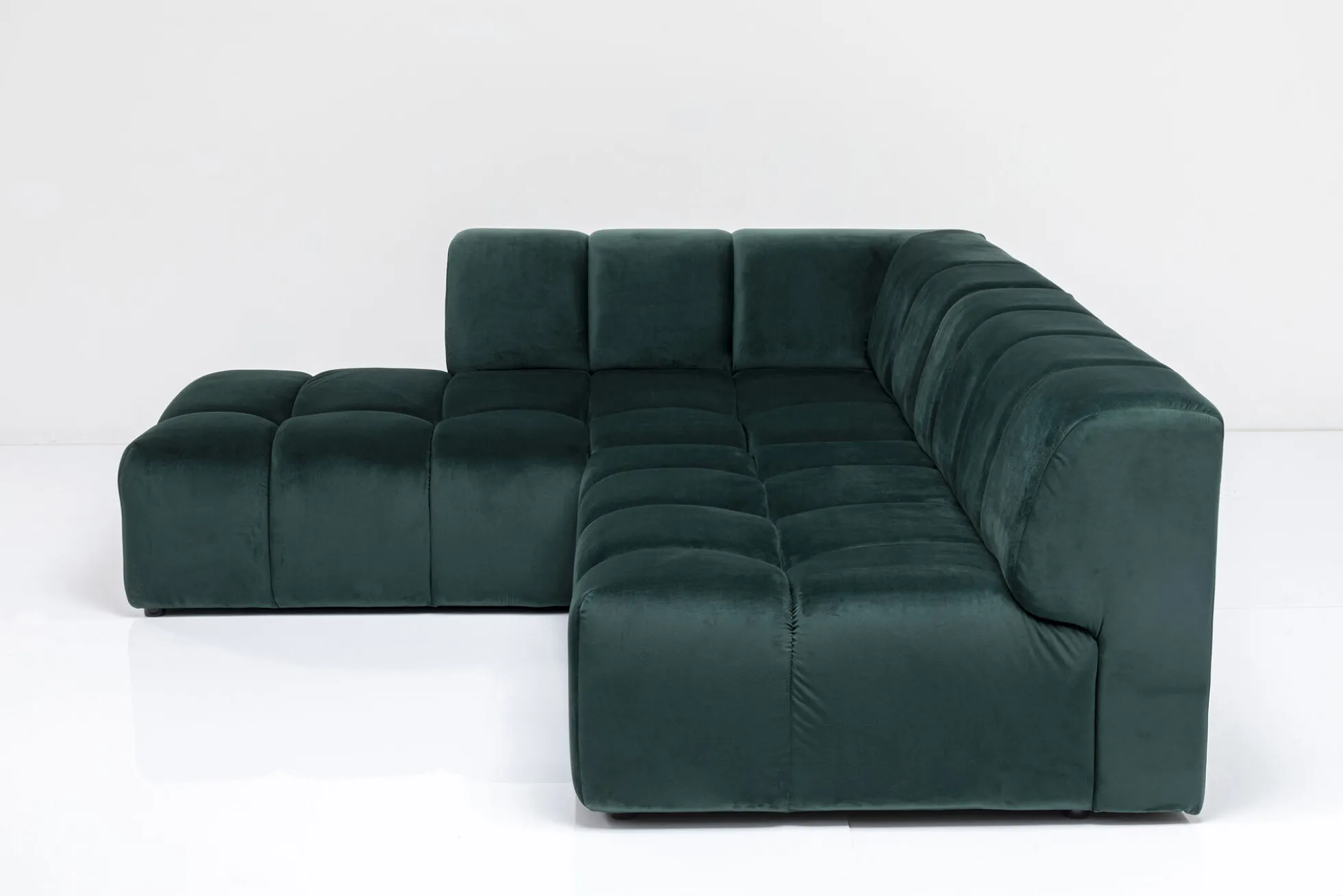 Narożnik Belami 265x210 cm ciemnozielony lewy
