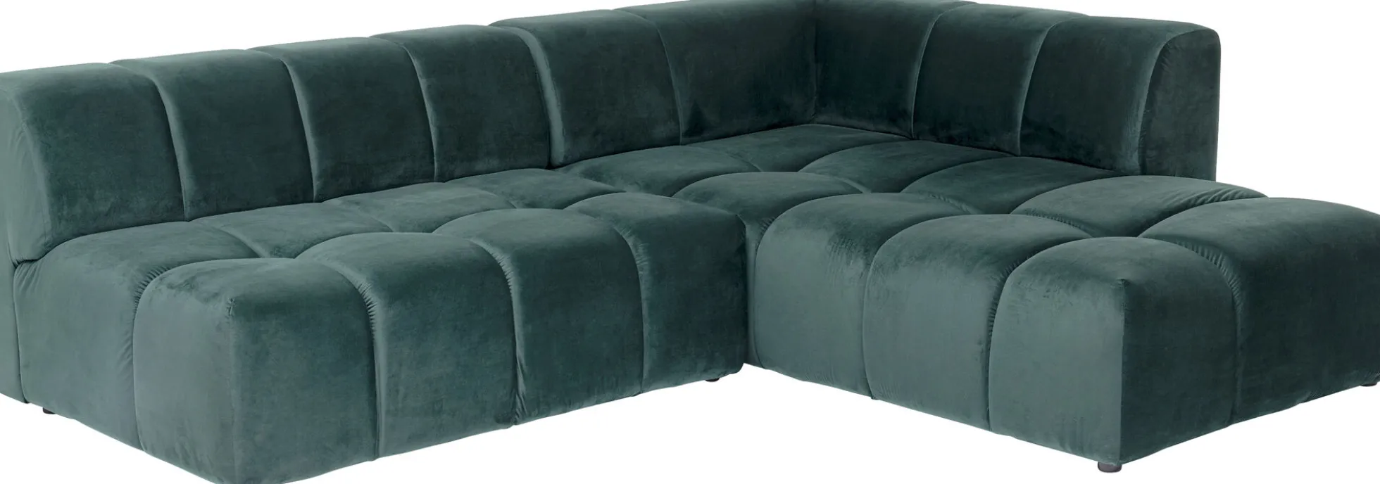 Narożnik Belami 265x210 cm ciemnozielony prawy