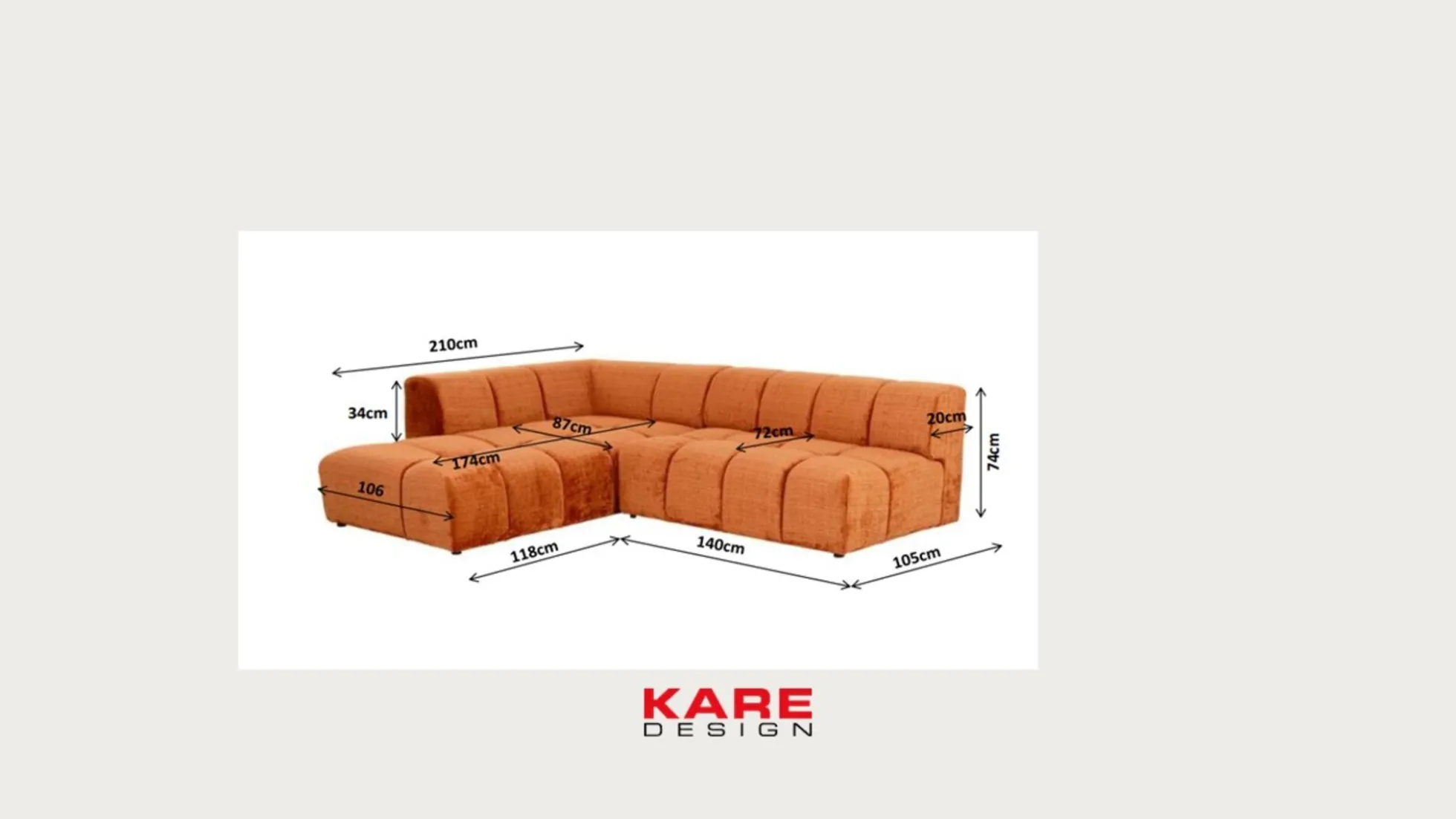 Narożnik Belami 265x210 cm ciemnozielony prawy