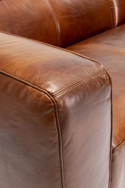 Narożnik Cubetto 270x170 cm brązowy skóra naturalna - prawy
