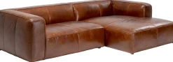 Narożnik Cubetto 270x170 cm brązowy skóra naturalna - prawy