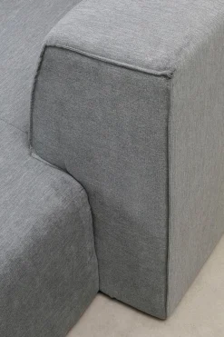 Narożnik duży modułowy szary 357x182 cm prawy