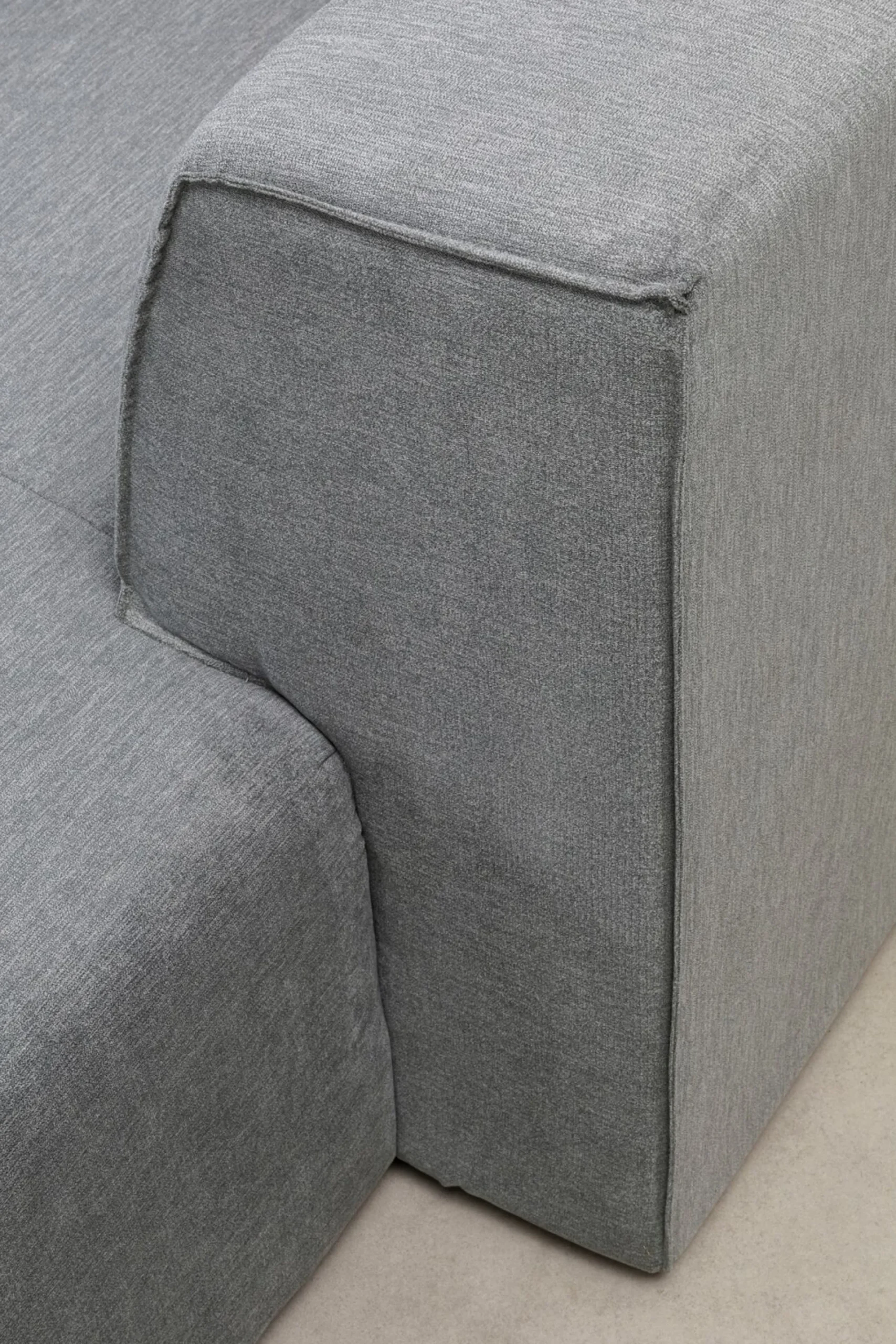 Narożnik duży modułowy szary 357x182 cm prawy