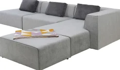 Narożnik duży modułowy szary 357x182 cm prawy