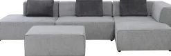 Narożnik duży modułowy szary 357x182 cm prawy