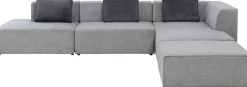 Narożnik duży modułowy szary 357x182 cm prawy