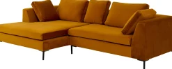 Narożnik Gianni Velvet złoty 290cm lewy