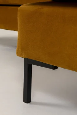 Narożnik Gianni Velvet złoty 290cm prawy