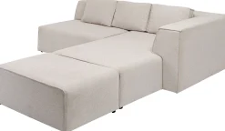 Narożnik Infinity Ottomane 306x182 cm kremowy prawy