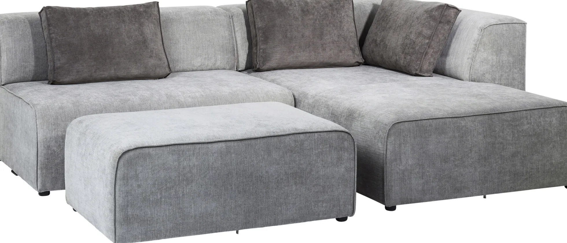 Narożnik Infinity szary 302x182 cm prawostronny
