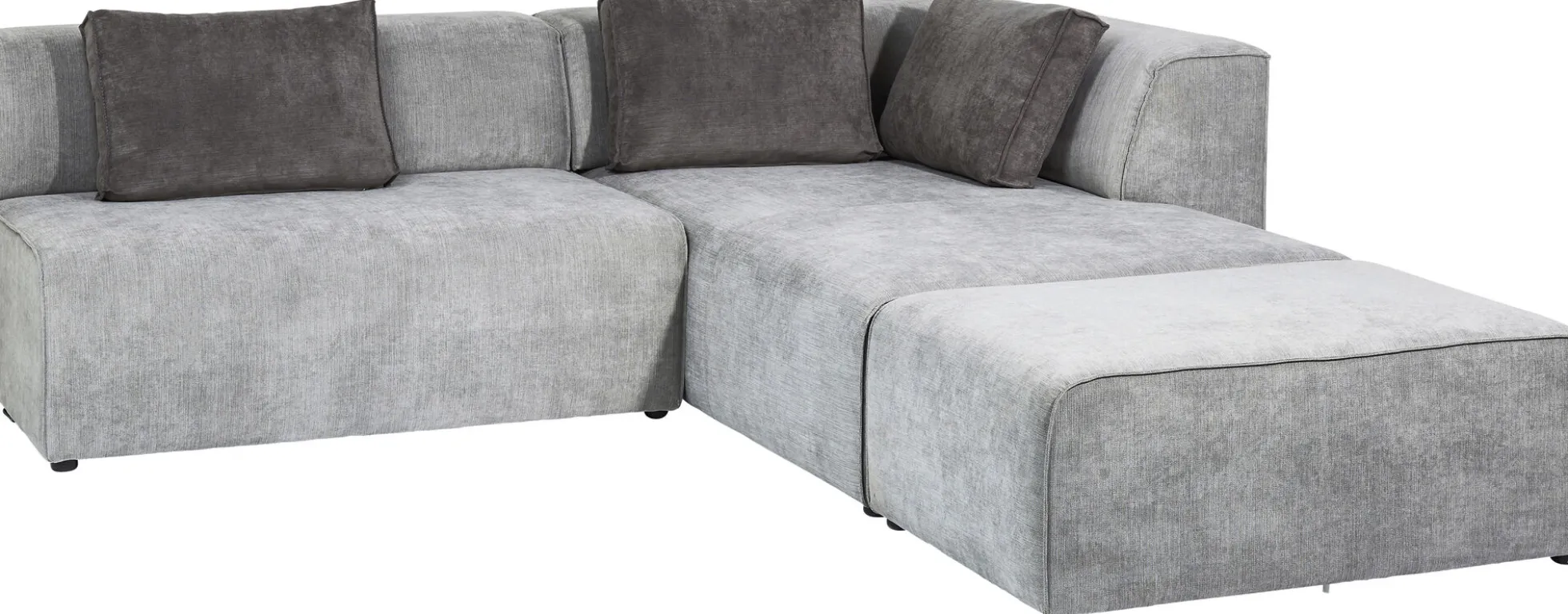 Narożnik Infinity szary 302x182 cm prawostronny