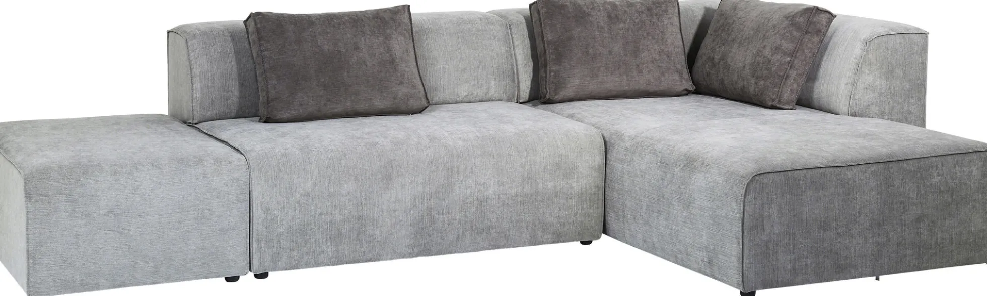 Narożnik Infinity szary 302x182 cm prawostronny