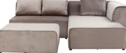 Narożnik Infinity Velvet 302x182 cm taupe prawy