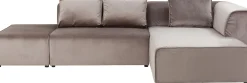 Narożnik Infinity Velvet 302x182 cm taupe prawy