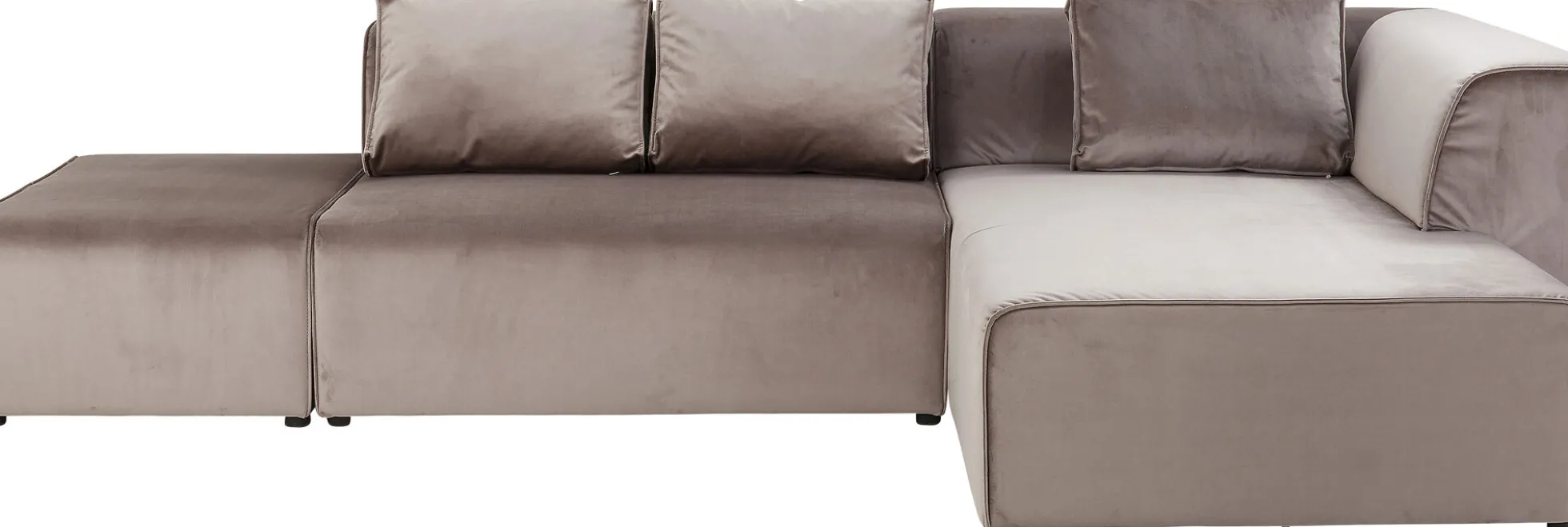 Narożnik Infinity Velvet 302x182 cm taupe prawy