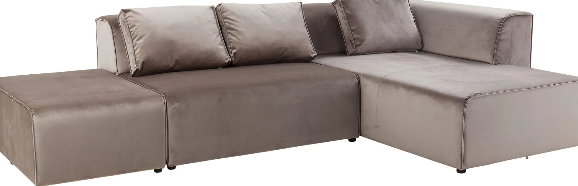 Narożnik Infinity Velvet 302x182 cm taupe prawy