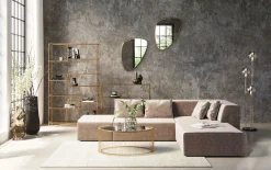 Narożnik Infinity Velvet 302x182 cm taupe prawy