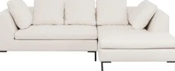 Narożnik prawy w kolorze kremowym nogi stalowe 250x167 cm
