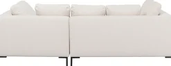 Narożnik prawy w kolorze kremowym nogi stalowe 250x167 cm