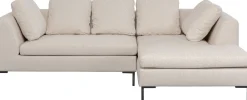 Narożnik prawy w kolorze kremowym nogi stalowe 250x167 cm