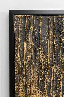 Obraz Abstract 80x120 cm czarno-złoty