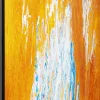 Obraz abstrakcyjny do salonu pomarańczowy duży 120x180 cm