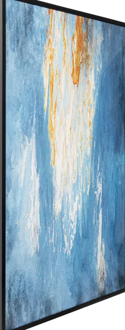 Obraz abstrakcyjny do salonu niebieski duży 120x180 cm