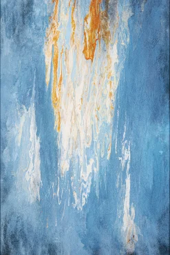 Obraz abstrakcyjny do salonu niebieski duży 120x180 cm