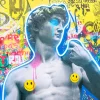 Obraz David Graffiti LED 60x80cm
