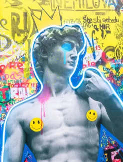 Obraz David Graffiti LED 60x80cm