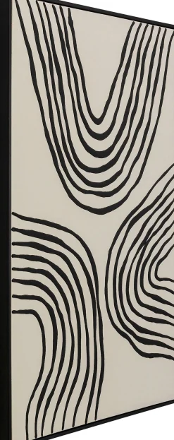Obraz do salonu artystyczne wzory czarne 73x113 cm