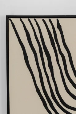Obraz do salonu artystyczne wzory czarne 73x113 cm