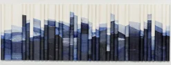 Obraz do salonu poziomy niebieski miasto 160x60 cm