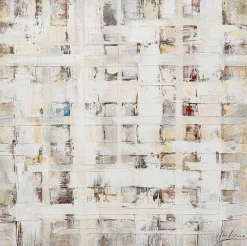 Obraz do salonu 120x120 cm abstrakcyjny ręcznie malowany kolorowy