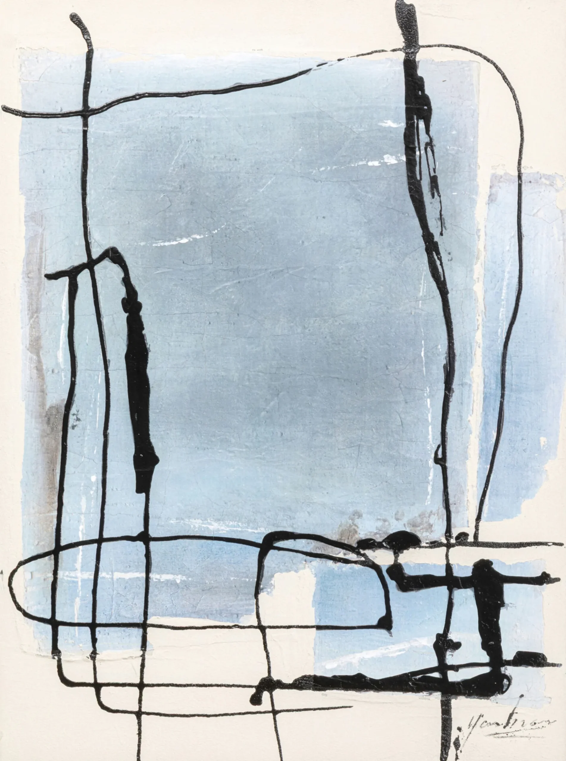 Obraz Dust Niebieski 55x75cm