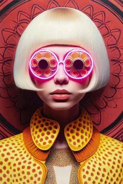 Obraz Fancy Blonde Lady LED 120x80cm