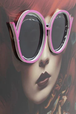 Obraz Fancy Red Lady LED 120x80cm