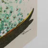 Obraz Flower Boat Beżowy Zielony 40x50cm