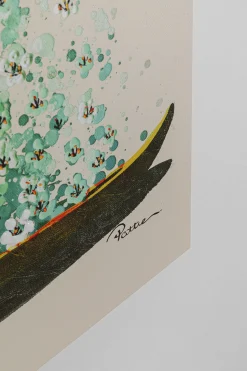 Obraz Flower Boat Beżowy Zielony 40x50cm