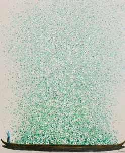 Obraz Flower Boat Beżowy Zielony 40x50cm